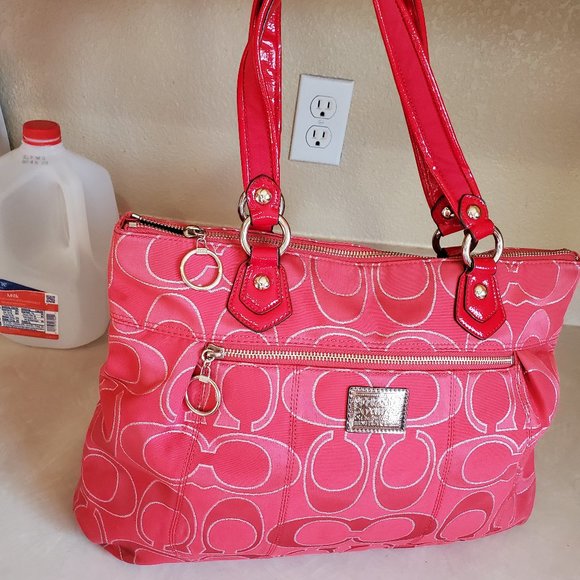 Euc Rare Vintage Coach Poppy Op Art Tote Bag Purse - Picture 1 of 11